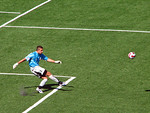 FIFA U20 World Cup 2007: Argentina - Poland (3:1) : This was a very entertaining game, with Poland taking the lead before the Argentinian players really started showing off their skills and winning 3-1. A 3-minute video can be found at  http://www.StPaulus.de/Video/FIFAU20.wmv (if you don't have a broadband connection save on your computer before playing). A more professional summary is available at  http://www.fifa.com/u20worldcup/matches/round=249409/match=58883/index.html.